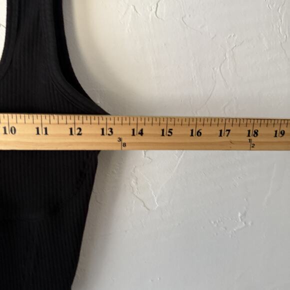 PINK Victorias Secret Tank Top Set Of 2 Large Black Green Ribbed Fitted Y2k Cute - Picture 6 of 10